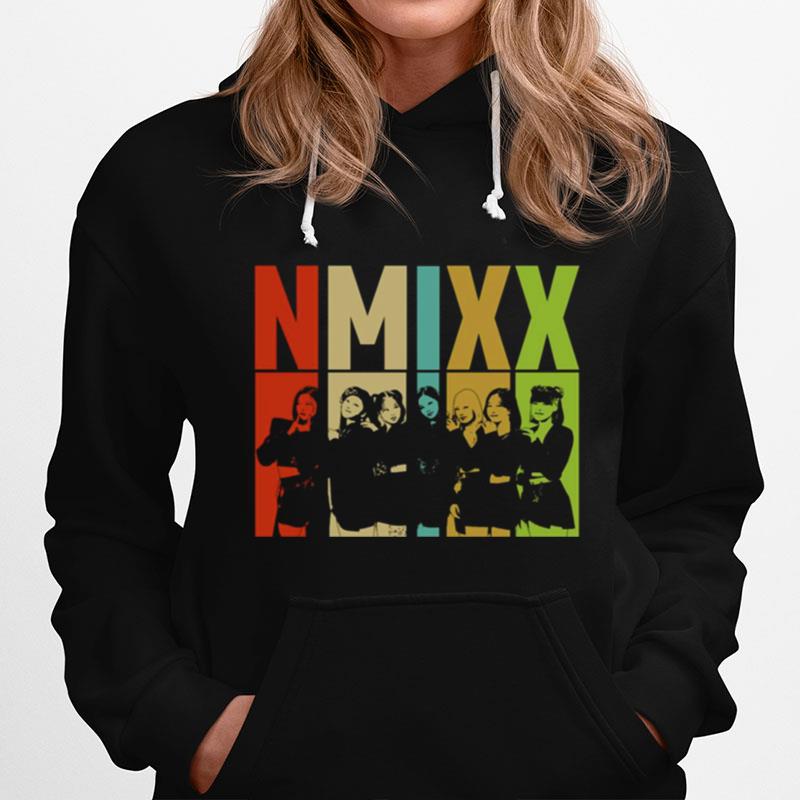 Colorful Retro Silhouette Nmixx Band Hoodie