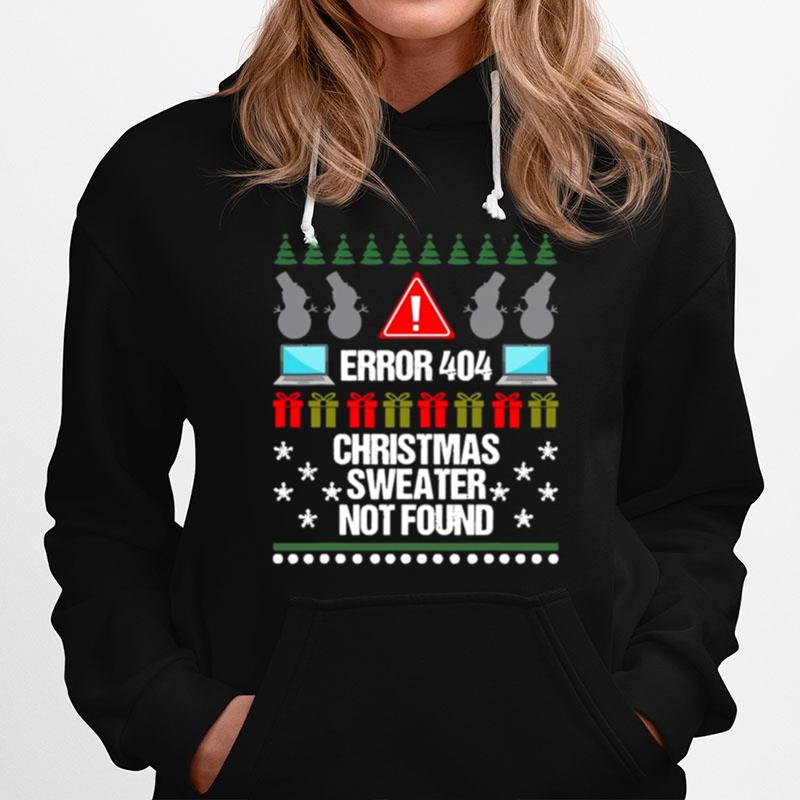 Computer Error 404 Ugly Christmas Hoodie