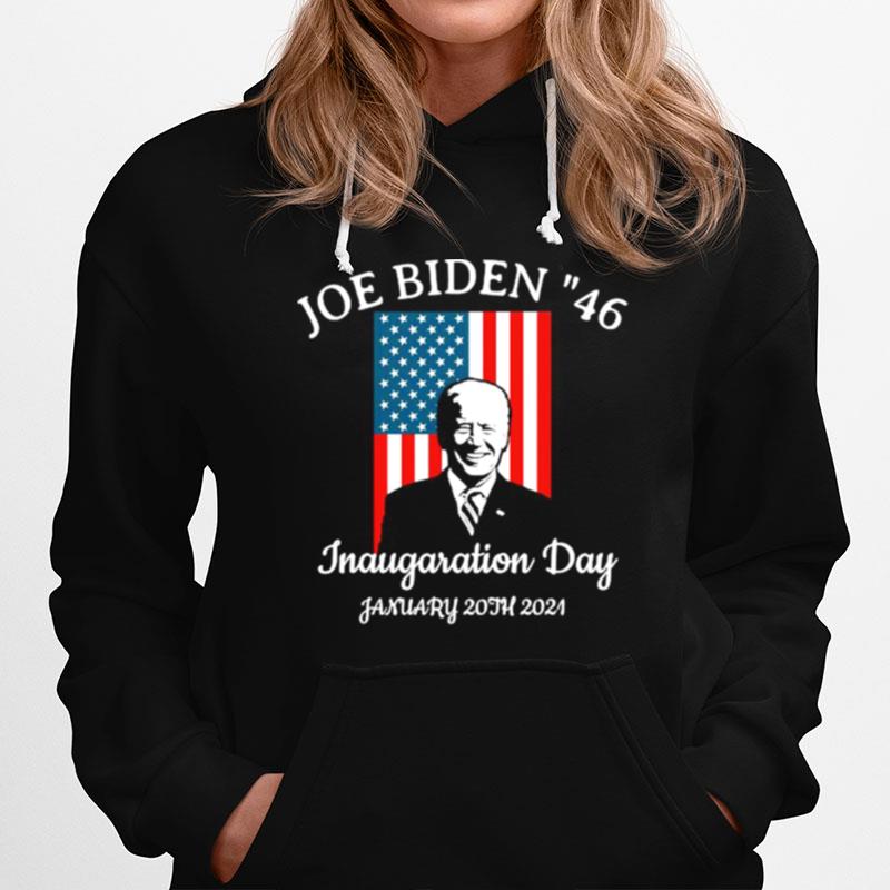 Congratulations Joe Biden 46. Happy Inaugaration Day American Flag Hoodie