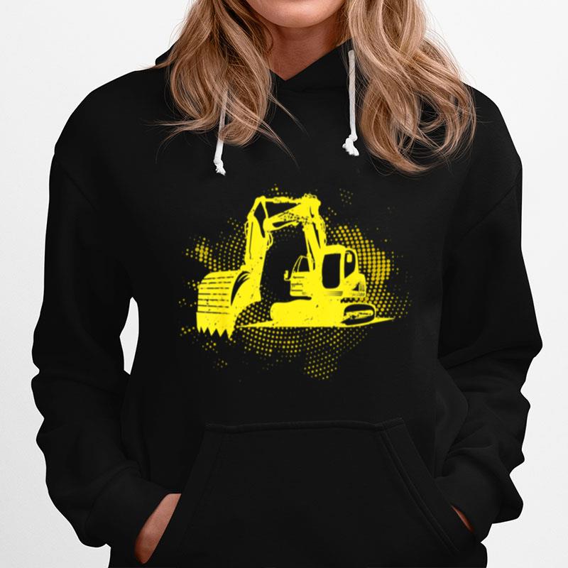 Construction Site Truck Driving Boys Excavator Hoodie