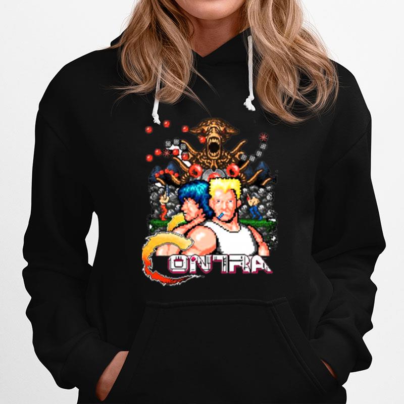 Contra Videogame Art 90S Hoodie