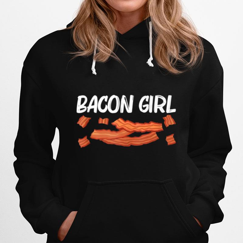 Cool Bacon Art For Girls Kid Pig Pork Strips Breakfast Food Hoodie
