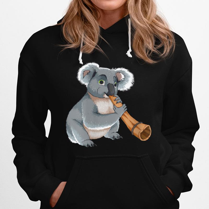 Cool Koala Playing Didgeridoo Bear Musician Fan Hoodie