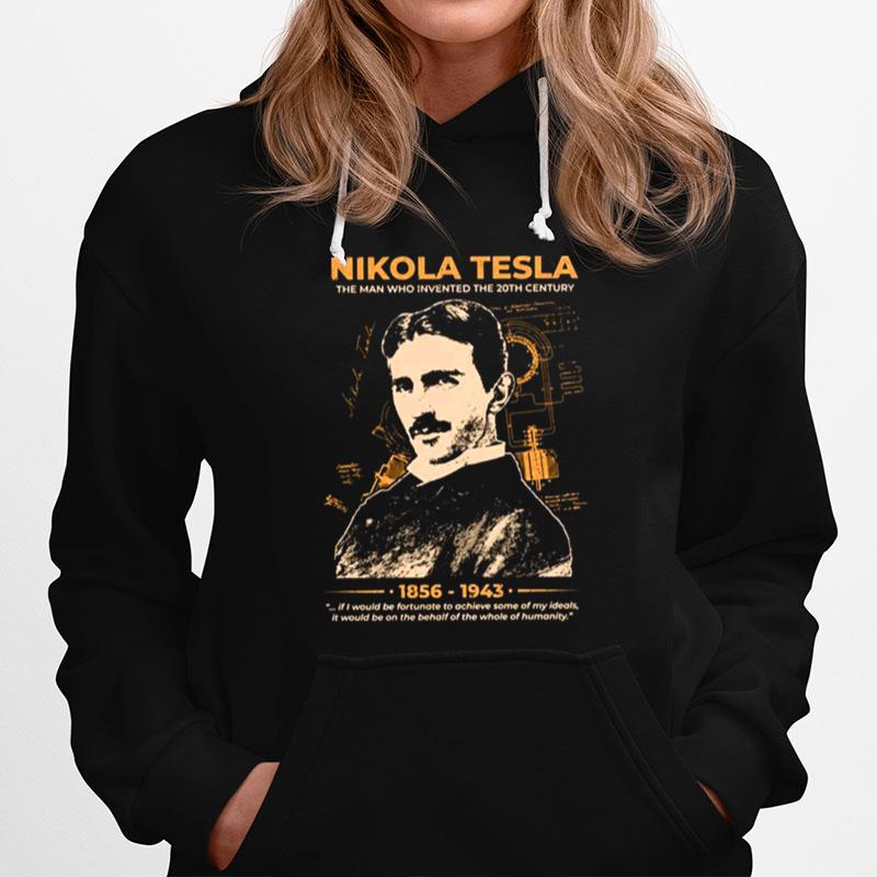 Cool Portrait Of Scientist Nikola Tesla Hoodie