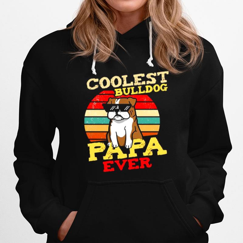 Cooles Bulldog Papa Ever Vintage Hoodie