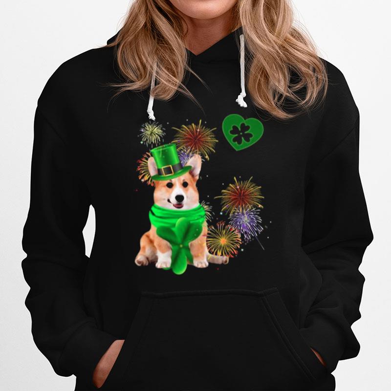 Corgi Dog Shamrock St Patrick Day Dog Irish T-Shirt