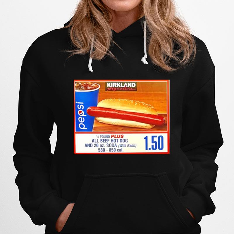 Costco Kirkland 1.50 Hot Dog And Drink Hoodie