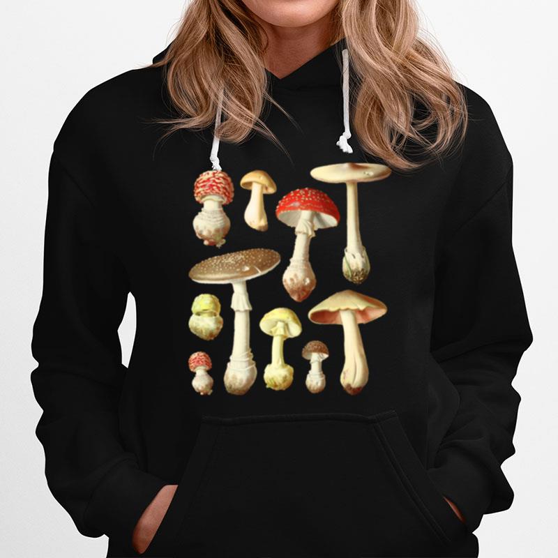 Cottagecore Aesthetic Mushrooms Vintage Mycology Hoodie
