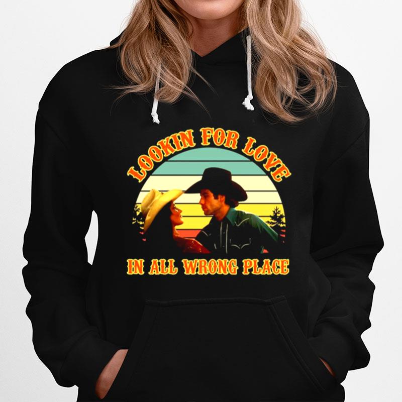 Country Music Lookin For Love In All The Wrong Place Vintage Retro Hoodie