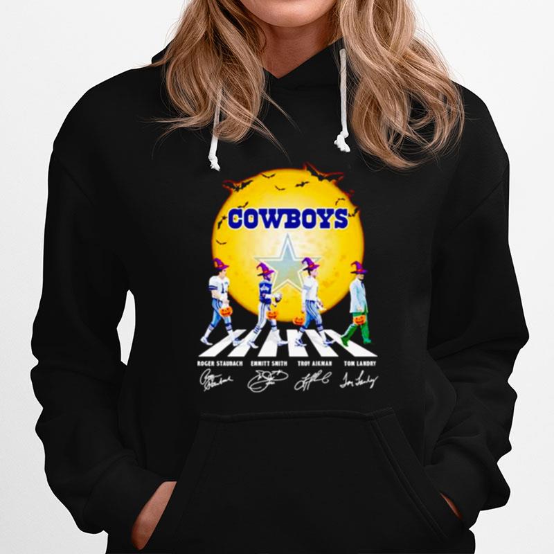 Cowboys Roger Staubach Emmith Smith Troy Aikman Tom Landry Abbey Road Signatures Hoodie