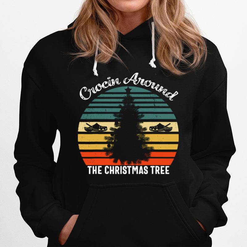 Crocin Around The Christmas Tree Xmas Vintage Hoodie