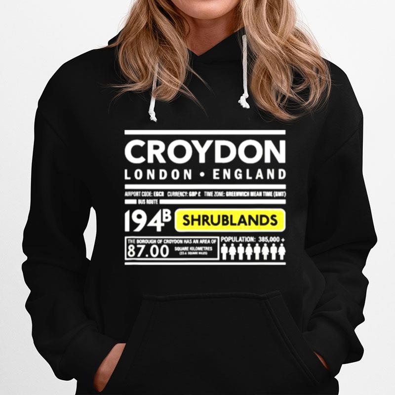 Croydon London England Fun Facts Hoodie