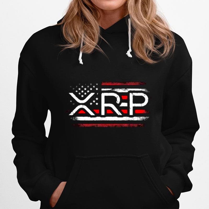 Crypto Currency Xrp American Flag Hoodie