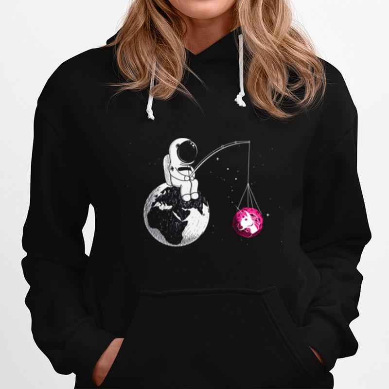 Cryptocurrency Talk Uniswap To The Moon Space Man Merch Langarmshirt Hoodie