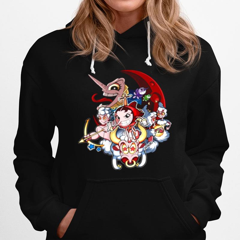 Cuphead Hilda Berg Cartoon Character Hoodie