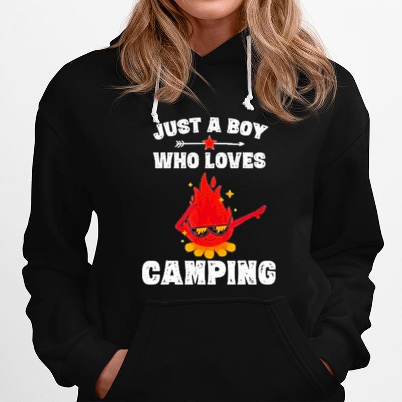 Dabbing Just A Boy Who Loves Camping Hoodie