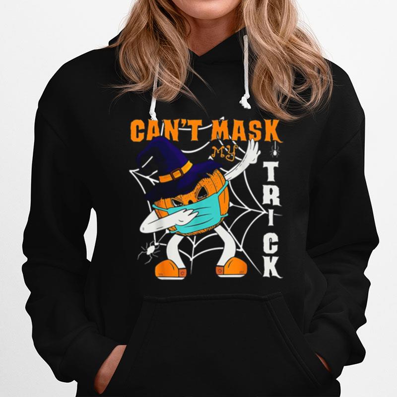 Dabbing Pumpkin Wearing A Mask Halloween Cant Mask Trick Hoodie