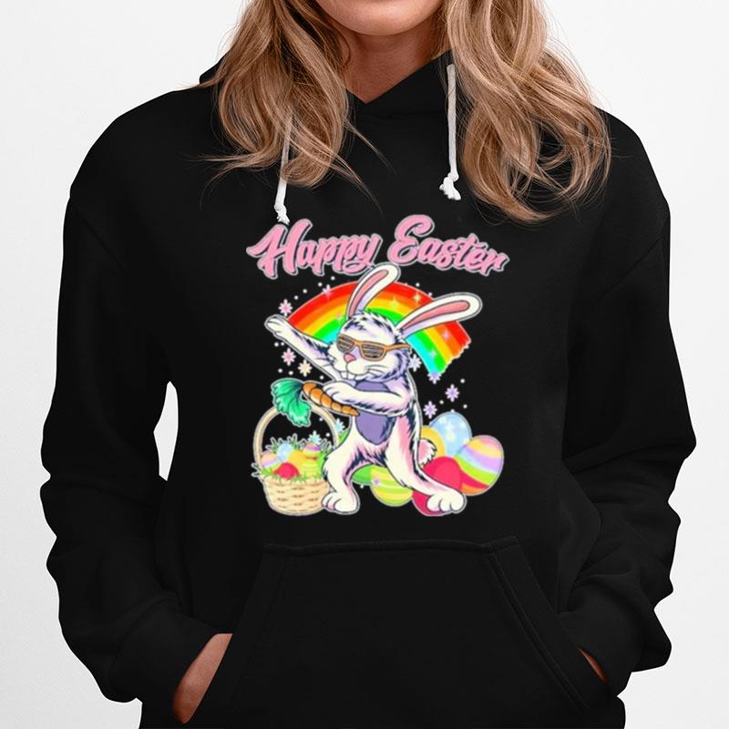 Dabbing Rainbow Easter Bunny Hoodie