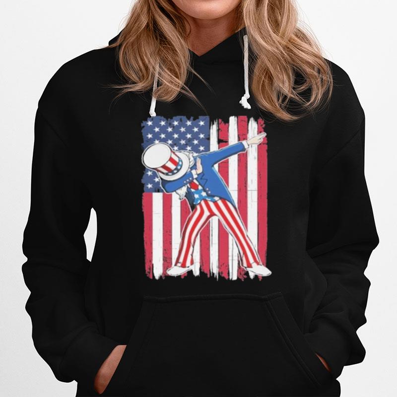 Dabbing Uncle Sam Usa Flag Patriotic Fourth Of July Hoodie