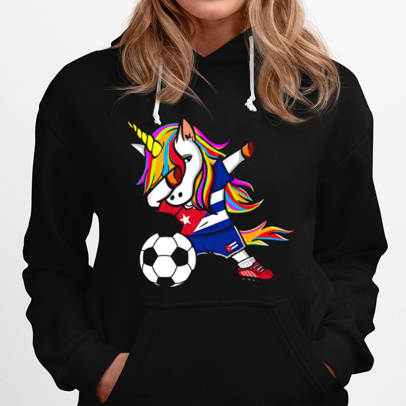 Dabbing Unicorn Cuba Football Hoodie