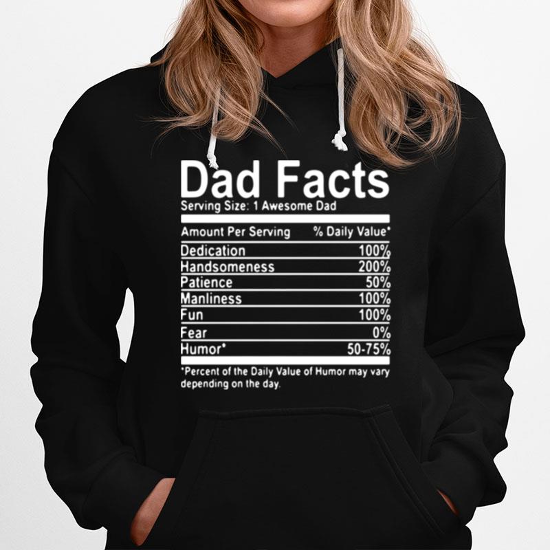 Dad Facts Serving Size Awesome Dad Hoodie