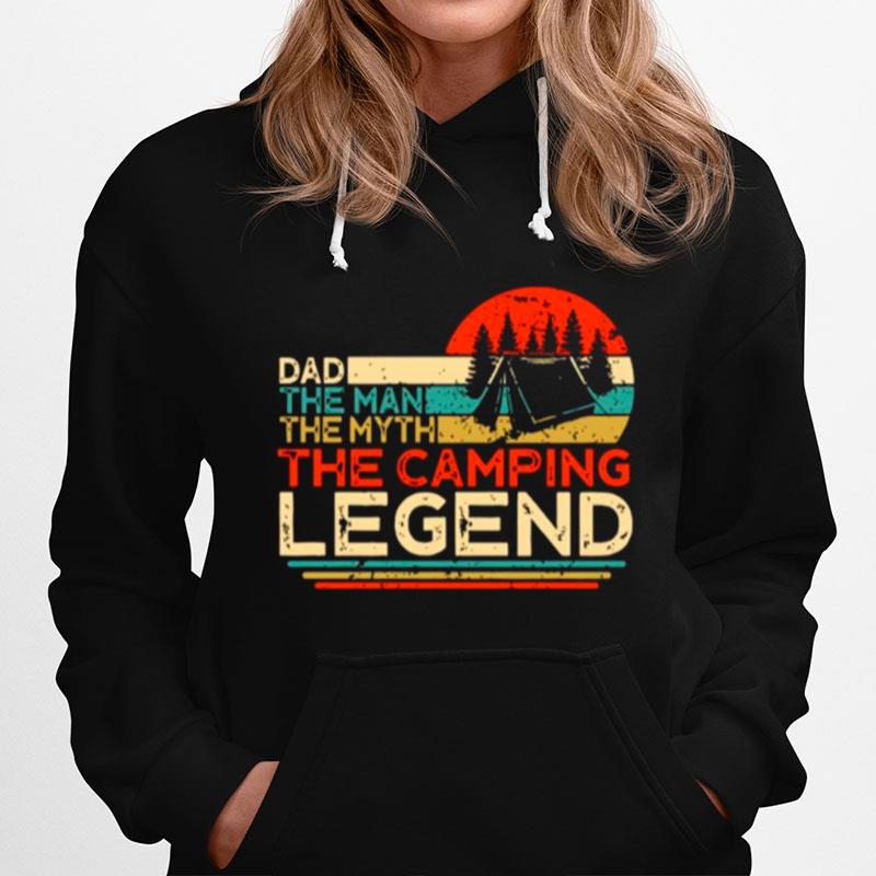 Dad The Man The Myth The Camping Legend Vintage Hoodie
