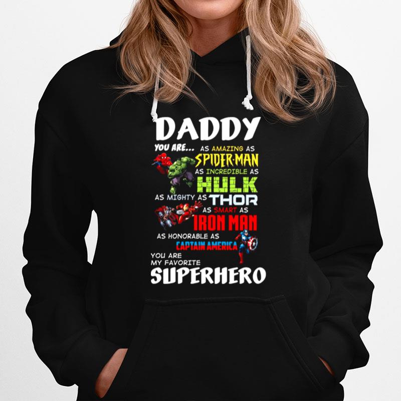 Daddy You Are My Favorite Superhero 2 Funny Vintage Hoodie