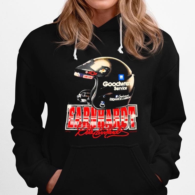 Dale Earnhardt Black Helmet Retro Hoodie