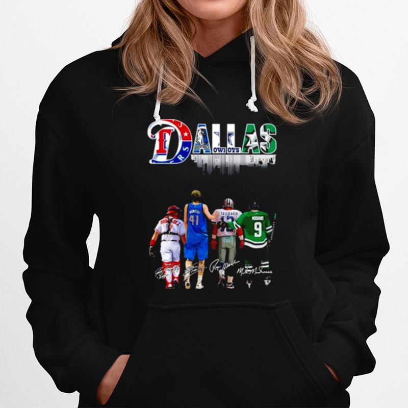 Dallas Sports Teams Best Players Signatures Hoodie