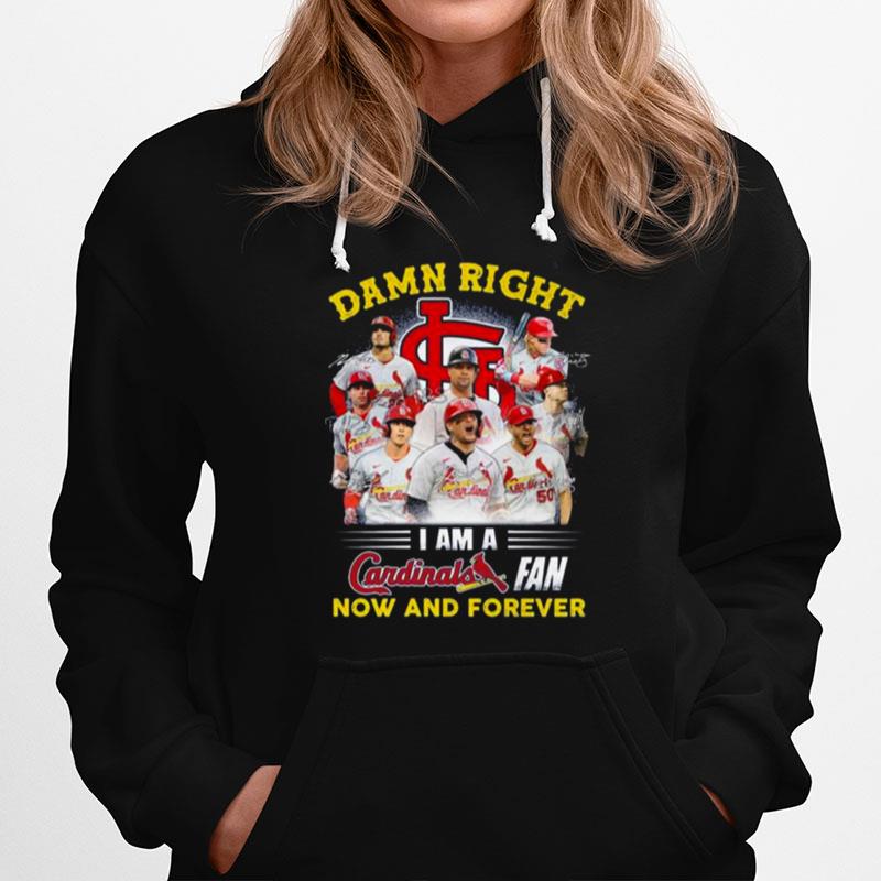 Damn Right I Am St. Louis Cardinals Dan Now And Forever Signatures 2022 Hoodie