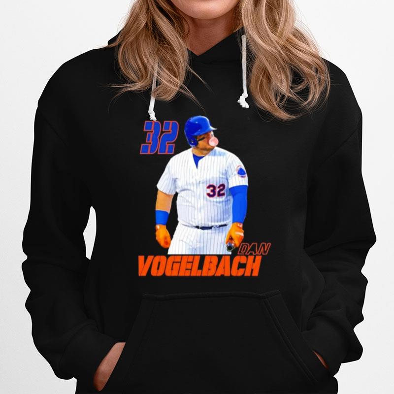 Daniel Vogelbach 32 New York Mets Blowing Gum Hoodie