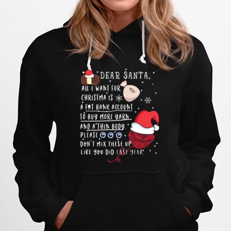 Dear Santa All I Want For Christmas A Fat Bank Account Hoodie