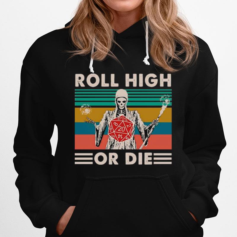 Death Devil Roll High Or Die Vintage Hoodie