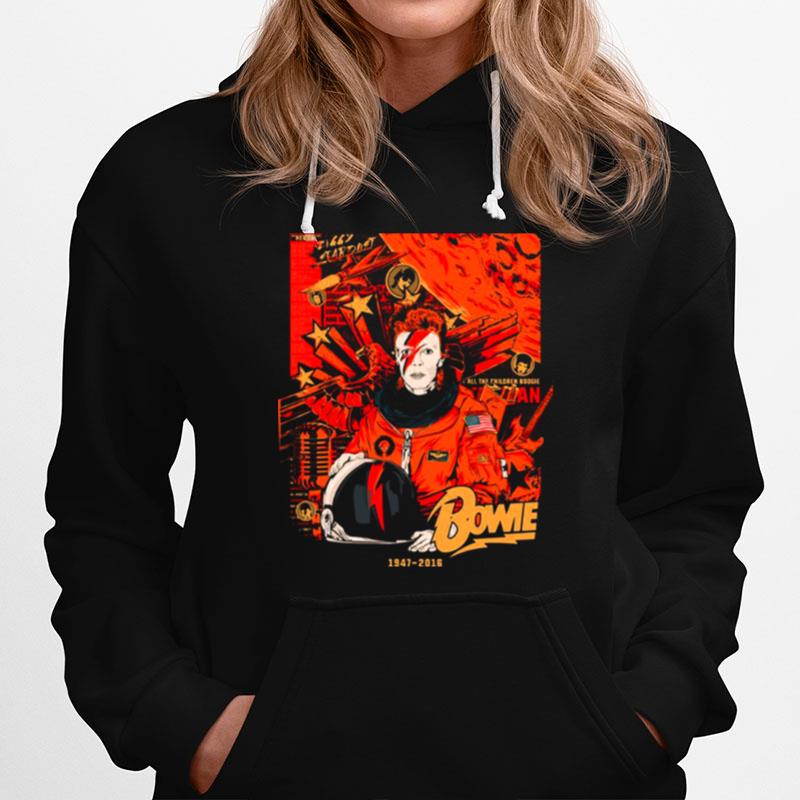 Digital Illustration Commemorating The Death Of The Legend David Bowie Hoodie