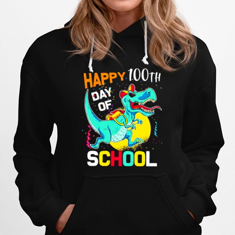 Dinosaur Happy 100 Days Of School T-Shirt