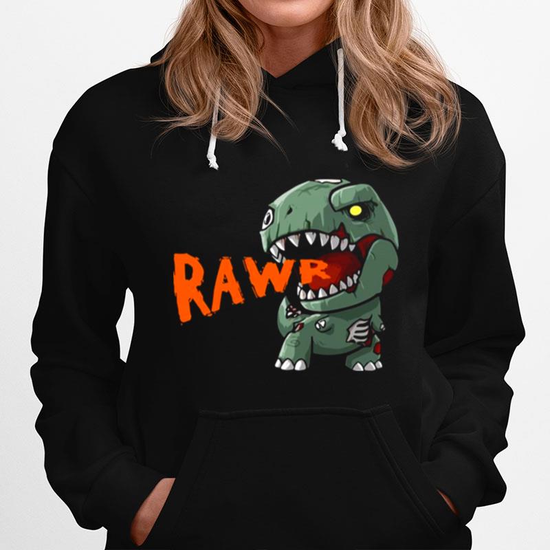 Dinosaur T Rex Rawr Mummy Pumpkin Halloween Hoodie