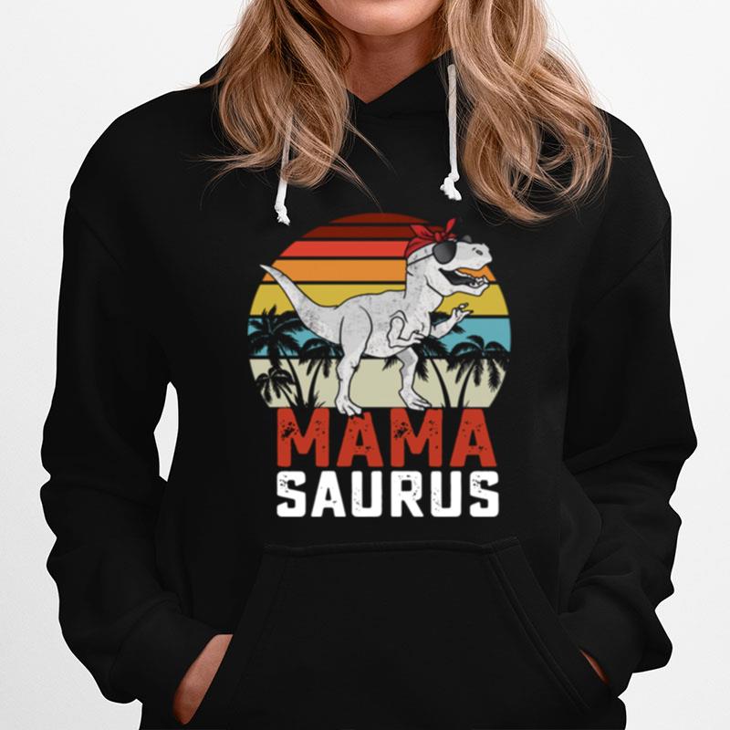 Dinosaurus T Rex Mama Saurus Vintage Sunset Hoodie