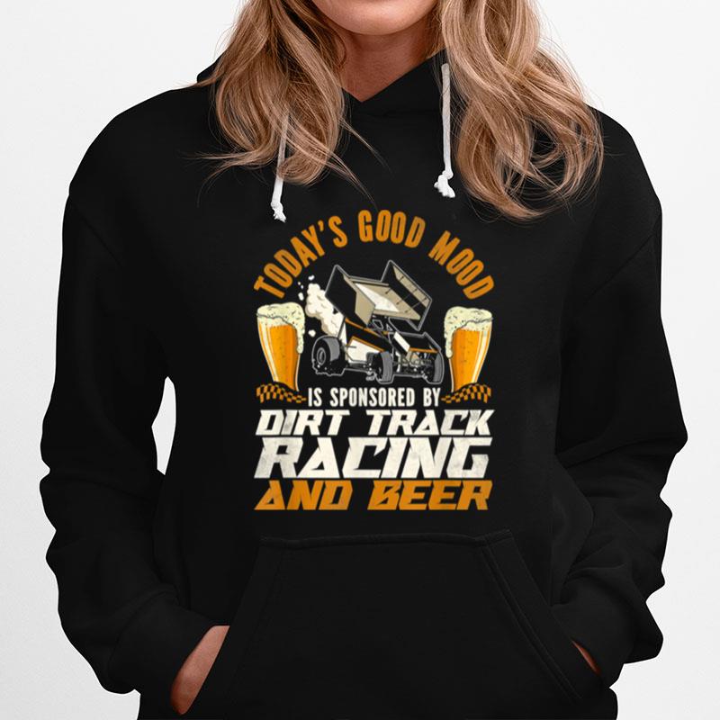 Dirt Track Racing Race Sprint Car Vintage Beer Hoodie