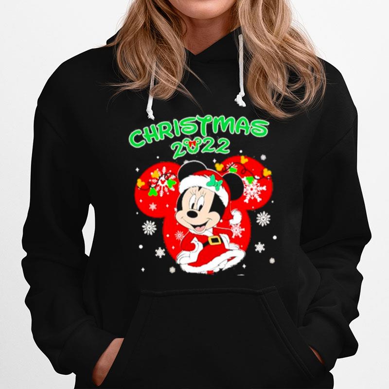 Disney Christmas 2022 Minnie Mouse Santa Christmas 2022 Hoodie
