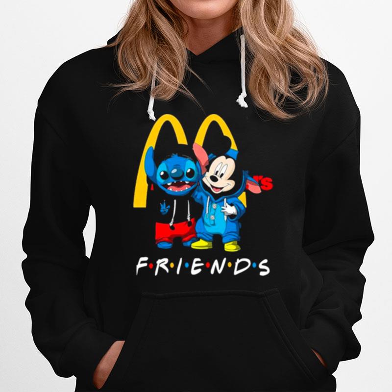 Disney Mickey Mouse And Baby Stitch Friends With Mc Donalds Hoodie