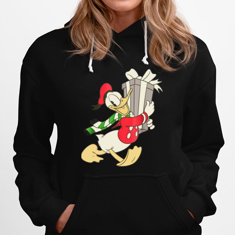 Disney Vintage Donald Duck With Holiday Present Hoodie