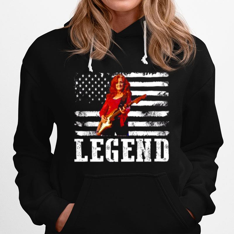 Distressed American Flag Legend Bonnie Raitt Hoodie