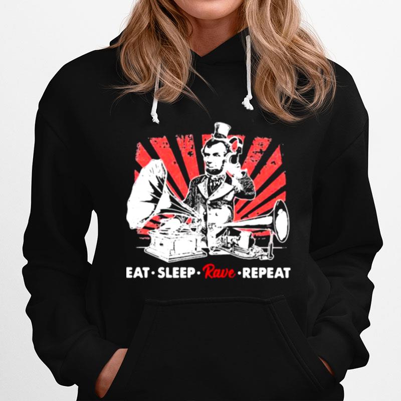 Dj Lincol Eat Sleep Rave Repeat Hoodie