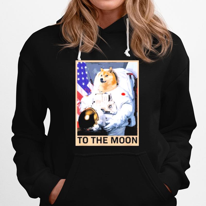 Dogecoin Astronaut To The Moon Blockchain Hold Crypto Hoodie