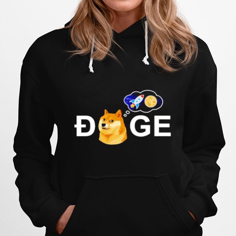 Dogecoin Doge Go To The Space Meme Coin Hoodie