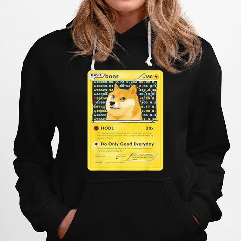 Dogecoin Doge Hodl Card Crypto Meme Hoodie