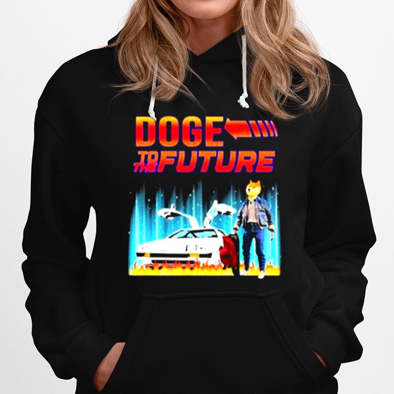 Dogecoin Elon Musk With Doge To The Future Hoodie