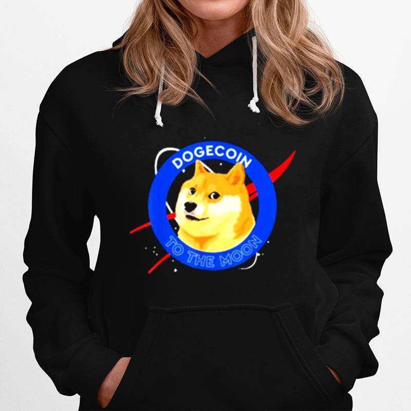 Dogecoin To The Moon Funny Crypto Meme Hoodie