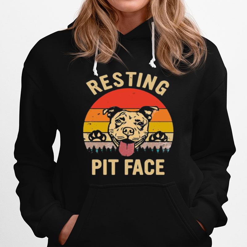 Dogs Resting Pit Face Vintage Hoodie