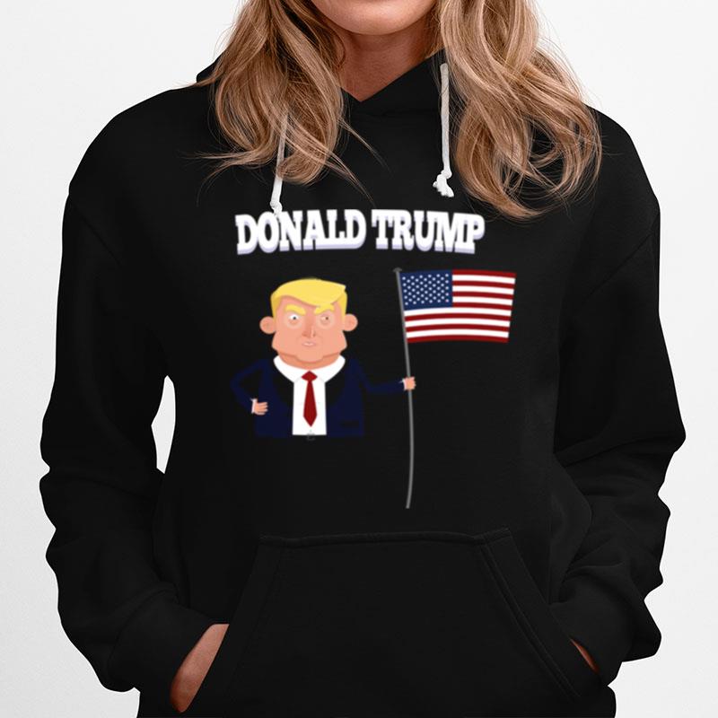Donald Trump Character With American Flag Hoodie